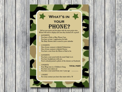whats-in-your-phone-camo-baby-shower-games