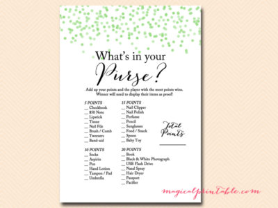 whats-in-your-purse-green-confetti-baby-shower-games