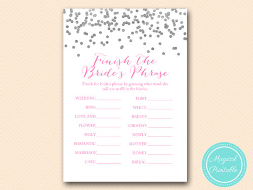 BS178-finish-the-phrase-hot-pink-silver-bridal-shower-games