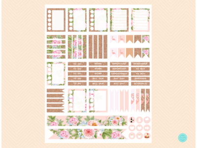 Rose Gold Flamingo Planner Stickers - Magical Printable