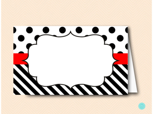 SN515 Label-A-black-and-red-food-labels-tent-placecards