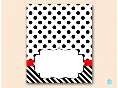 SN515 Label-A-black-and-red-food-labels-tent-placecards-dots