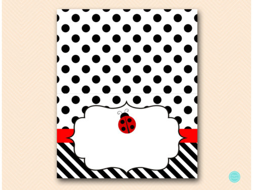 SN515 Label-B-black-and-red-food-labels-tent-placecards-ladybug