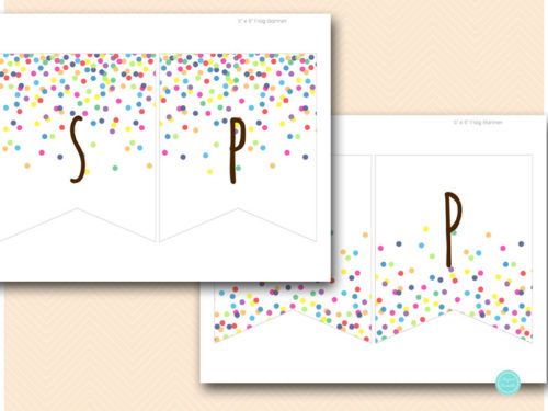 Sprinkled with Love Banner, Confetti Baby Shower Decorations, Baby Sprinkle download