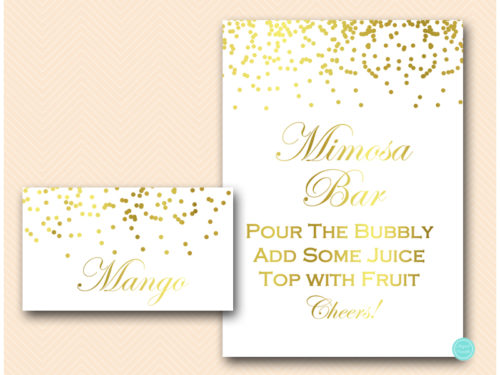 sign mimosa bar wedding sign bridal signage classic