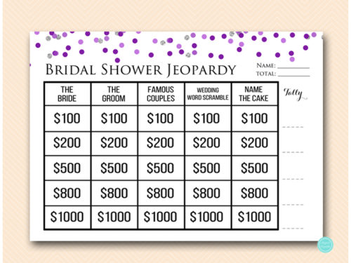 Purple Silver Bridal Shower - Magical Printable