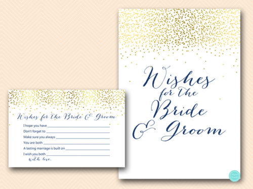 BS472N-wishes-for-bride-groom-sign-5x7-navy-gold-bridal-shower-game