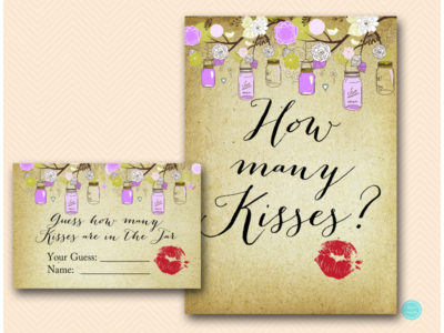BS49-how-many-kisses-sign-rustic-purple-mason-bridal-shower-game