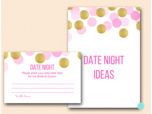 BS509-date-night-card-6x4-hot-pink-gold-bridal-shower-bachelorette-hens