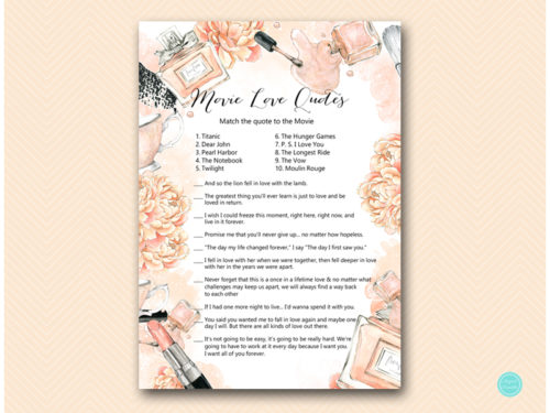Fashion Beauty Bridal Shower Games Package - Magical Printable