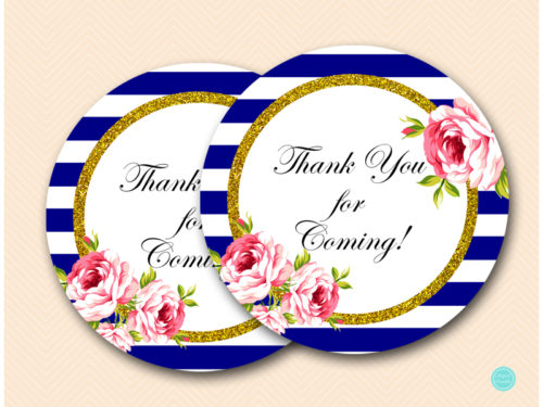 SN406 Thank-You-Tags-2-5 navy stripes and gold thank you tags