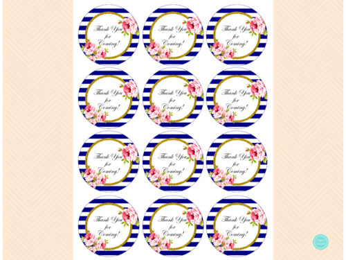 SN406 Thank-You-Tags-2-5 navy stripes and gold thank you tags favors