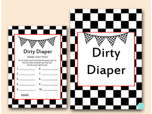 TLC113-dirty-diaper-sign-racing-car-baby-shower-game