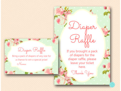 TLC85-diaper-raffle-sign-mint-shabby-chic-baby-shower-game