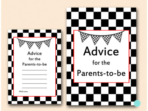 advice-parents-sign-racing-car-baby-shower-game