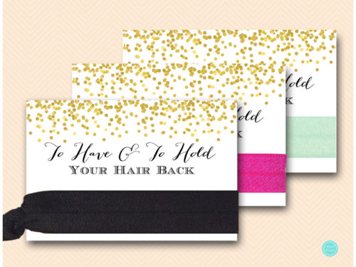 Gold To Have To Hold Your Hair Back Card Magical Printable