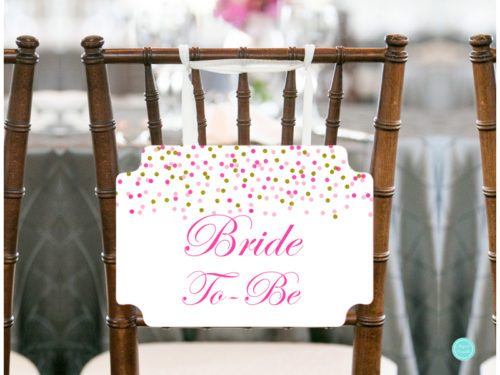 BS179G Chair-Sign-8-5x11-BRIDE-TOBE -gold-pink-bridal-shower-banner