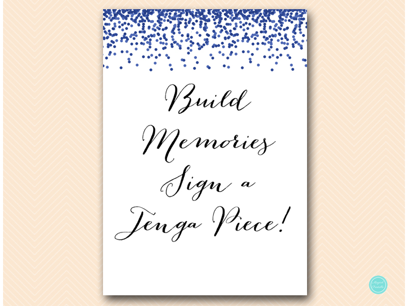 Navy Blue Bridal Shower Game Printable - Magical Printable