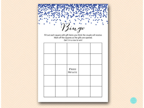 Navy Blue Gay Wedding Shower Games Pack - Magical Printable