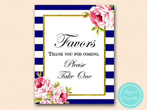 navy favors sign sn406