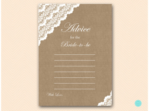 BS34-advice-for-the-bride-burlap-lace-bridal-shower-game