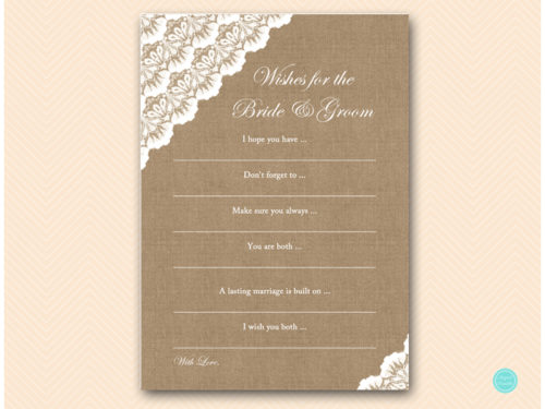 BS34-wishes-for-bride-groom-card-burlap-lace-bridal-shower-game