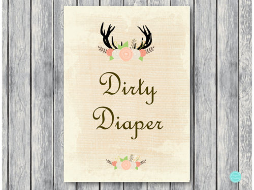 TLC21-dirty-diaper-sign-deer-antler-baby-shower-game