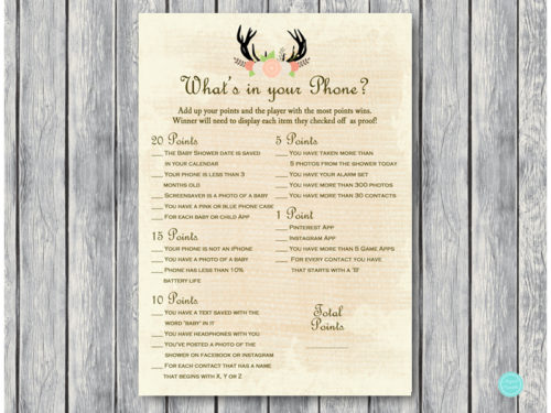 TLC21-whats-in-your-phone-B-burlap-deer-baby-shower-game