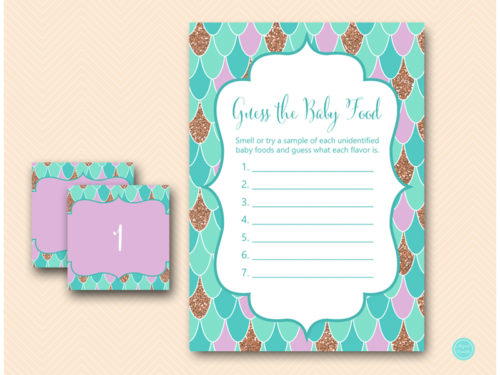 TLC516-guess-baby-food-card-rose-gold-mermaid-baby-shower-activity