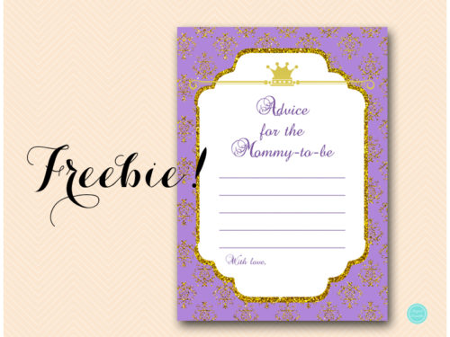 TLC110P-advice-for-mommy-card-purple-princess-baby-shower