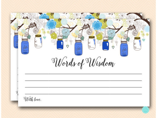 BS163-words-of-wisdom-card-6x4-blue-mason-jars-baby-shower-navy