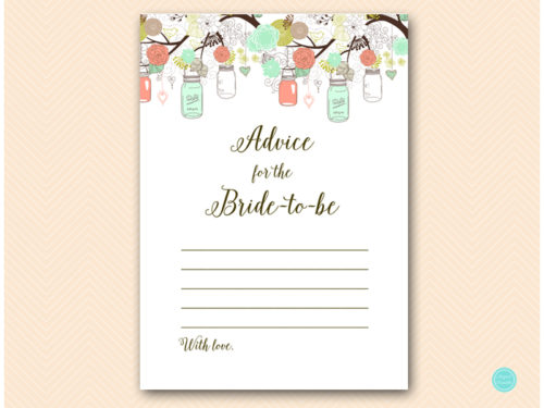 BS64-advice-for-bride-card-5x7-mint-coral-bridal-shower-game