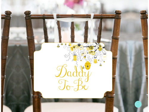 SN185-Chair-Sign-8-5x11-daddy-to-be-bee-gender-reveal-baby-shower-banner