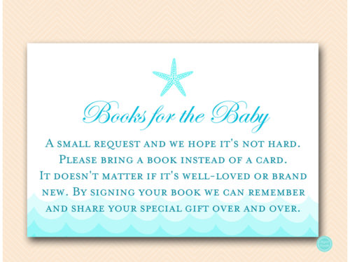 TLC09-books-for-baby-A-6x4-starfish-beach-baby-shower-game