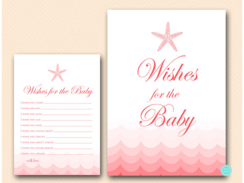 TLC09C-wishes-for-baby-sign-coral-starfish-beach-baby-shower-game