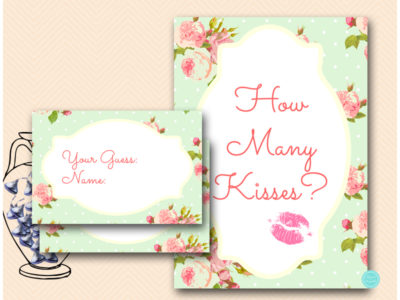 how-many-kisses-card-mint-rose-shabby-chic-bridal-shower-game