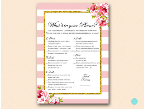 TLC50-whats-in-your-phoneB-pink-coed-shabby-chic-baby-shower-game