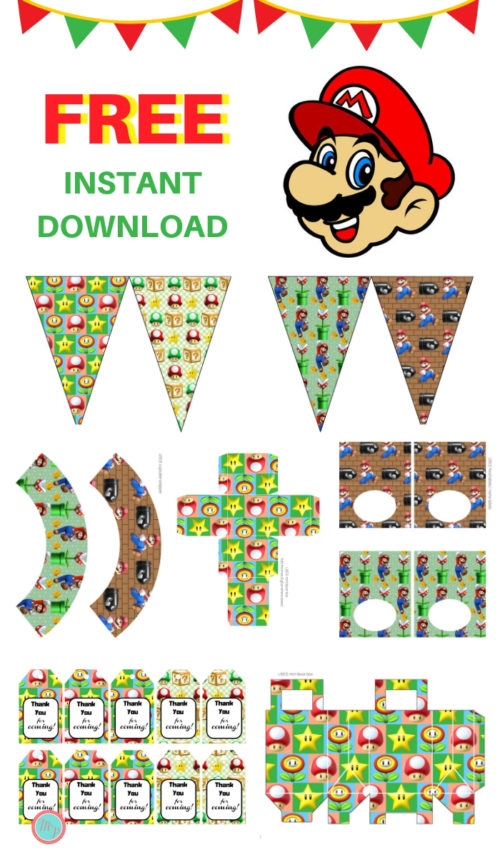 Super Mario Birthday Party Free Printables