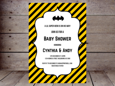 free batman editable invitation