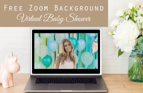 free virtual boy baby shower zoom background