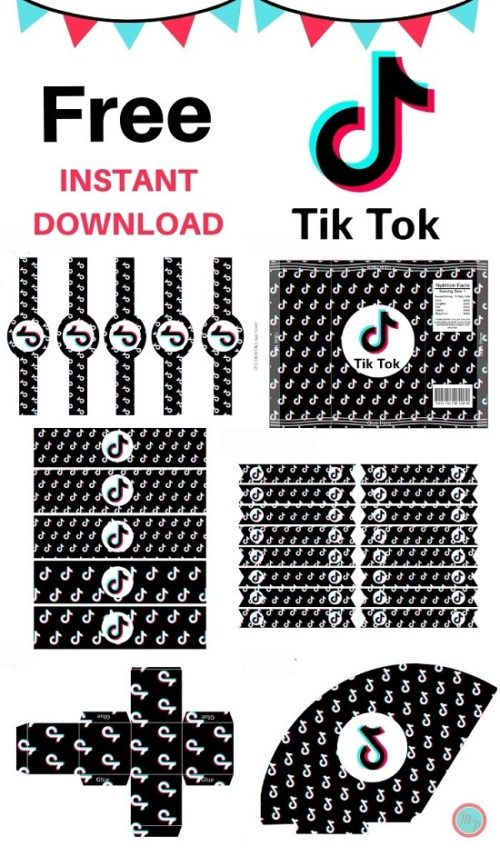Free-TikTok-Party-Printable-Instant-download