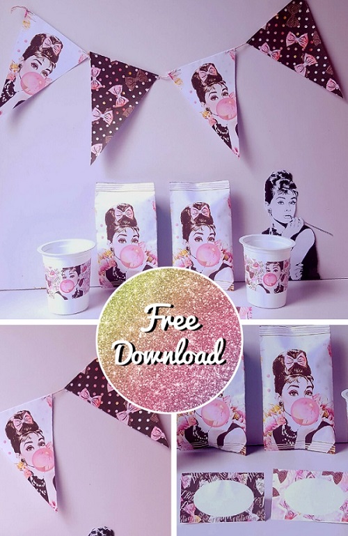 Free Pink Tiffany Party Printable tablescape