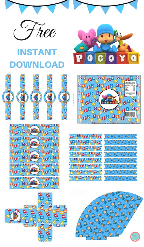 Free-Pocoyo-Party-Package-Instant-download printable