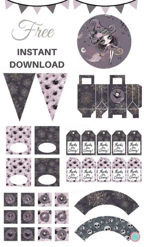 Free-Pretty-Hallowen-Party-Package-Instant-download