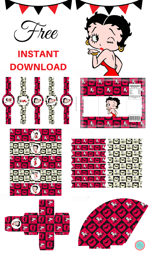 Free-Betty-Boop-Party-Package-Instant-download (1)