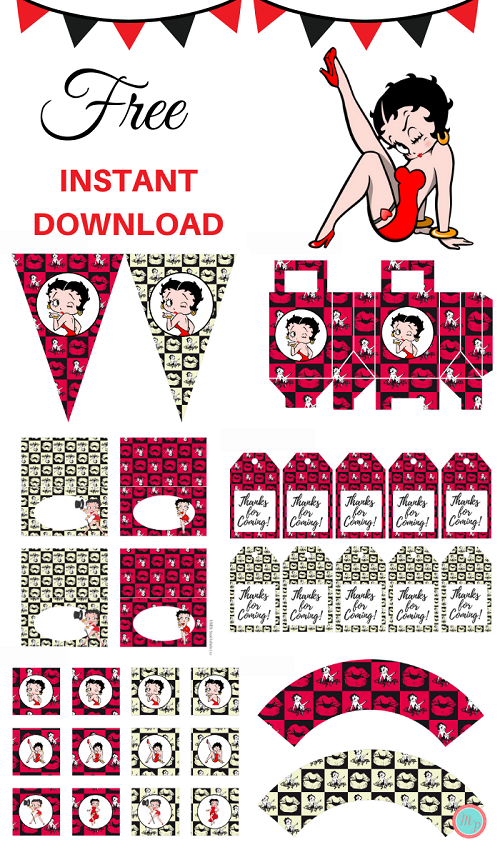 Free-Betty-Boop-Party-Package-Instant-download