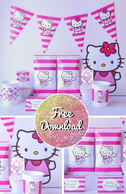 Favor Tag Hello kitty Birthday  Hello Kitty Party  Hello Kitty Printables  INSTANT DOWNLOAD