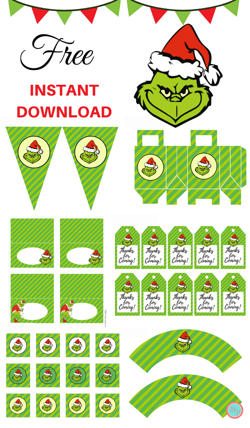 FREE The Grinch Christmas Party Printable