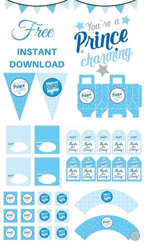 Free-Prince-charming-baby-shower-Package-Instant-download