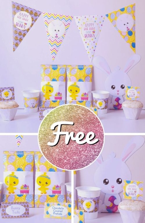 FREE Colorful Easter Party Printable Template